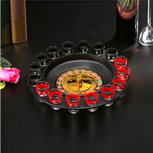 Nhà Máy Bán Buôn 16Pcs Nga Uống Roulette Trò Chơi Khay Karaoke Đảng Roulette Trò Chơi Cốc Thủy Tinh Bàn Quay - Product Image 3