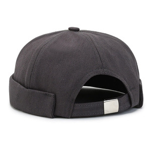 Unisexe rétro sportif Docker brodé visage souriant chapeau imperméable coton sans bord marin roulé manchette Dot plage extérieur Baseball - Product Image 5