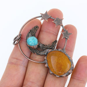 Colgante <span class=keywords><strong>de</strong></span> Cristal <span class=keywords><strong>de</strong></span> Citrino al por Mayor, Amuleto <span class=keywords><strong>de</strong></span> Piedra Preciosa Natural para la Fabricación <span class=keywords><strong>de</strong></span> Collares - Product Image 6