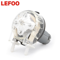 LEFOO Pompes péristaltiques médicales 12V/24V personnalisables Distributeur de petit débit Moteur DC Pompe chimique de laboratoire électrique