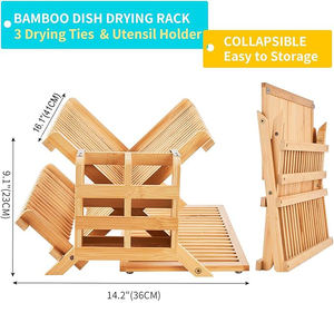 <span class=keywords><strong>Escurridor</strong></span> <span class=keywords><strong>de</strong></span> <span class=keywords><strong>platos</strong></span> <span class=keywords><strong>de</strong></span> bambú rústico extensible sobre el fregadero, <span class=keywords><strong>escurridor</strong></span> <span class=keywords><strong>de</strong></span> ollas para encimera <span class=keywords><strong>de</strong></span> cocina - Product Image 4