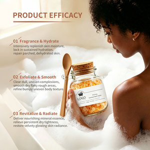 Gommages corporels véganes OEM/ODM, sels de bain naturels de la mer Morte, sans cruauté, contient des pétales - Product Image 3