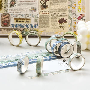 Juego de 12 Cintas Decorativas Adhesivas de una Cara con Diseño de Flores Retro de Dibujos Animados, 2m, Cintas Adhesivas Decorativas para Manualidades, ZGBROTHERS - Product Image 3