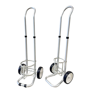 Chariot portable en aluminium pour bouteille d'oxygène, chariot à hauteur réglable en aluminium pour une seule bouteille de <span class=keywords><strong>gaz</strong></span> - Product Image 1