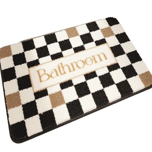Tapis carré HAPTON style nordique aspect cachemire, tapis de sol épais en TPR, résistant à la saleté, facile d'entretien, pour chambre et toilettes, motif floral. - Product Image 5