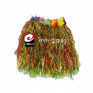 Mini-jupe en herbe Fiesta Girls de 40 cm, amusante et festive avec décoration florale pour enfants - Product Image 2