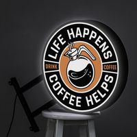Enseigne commerciale personnalisée Caisson à lumière à LED Signalisation extérieure avec logo Caisson lumineux double face Caisson lumineux à LED Rond Enseigne frontale de magasin
