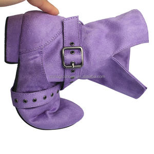 Stivali da ballo in Sole morbido su misura per <span class=keywords><strong>donna</strong></span> Stivali da ballo corti alla caviglia da 2CM caffè leggero - Product Image 2