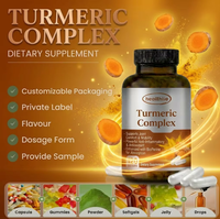 Capsules de complexe de curcuma Healthife OEM sous marque privée – Poudre de racine de curcuma, extrait de curcuma, capsule de curcuma