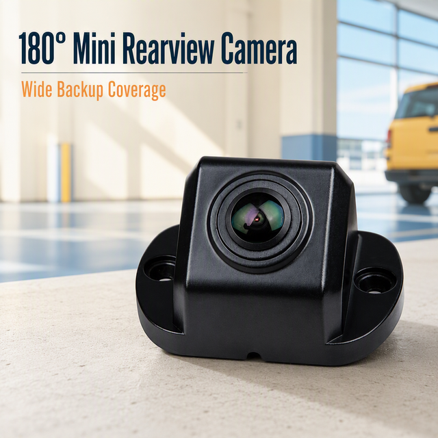 180 Degree Mini Reverse Camera 1080P Night Vision Waterproof 7.0inch Screen DC12V Parking Line for Car SUV RV Vehicle