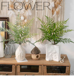 Hojas de Helecho Artificiales Hechas a Mano, PVC Verde, 61 cm, Pieza Única, Ecológicas, para Halloween, San Valentín, Bodas, Navidad, Hogar y Oficina - Product Image 6