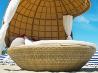 Offre Spéciale En Osier Rotin jardin plage piscine chaise longue soleil lit meubles de lit de repos