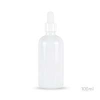 Flacon compte-gouttes en verre de porcelaine blanche vide durable de 100ml avec personnalisation à fond épais prise en charge