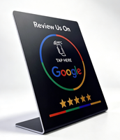 Support d'affichage personnalisé avec code QR, puce RFID/NFC, carte PVC sans contact pour carte de membre, paiement hôtelier, carte cadeau, support de lecture par contact sans contact