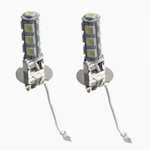 مصباح سيارة LED مضاد للضباب H1H3 شرائح 13SMD5050 ليد عالية الإضاءة ملحقات الضباب عالية الرؤية