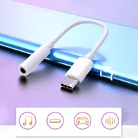 Câble Jack AUX Femelle Type C vers 3,5 mm avec gaine en PVC, garantie 12 mois - Câble Audio Stéréo USB C Mâle