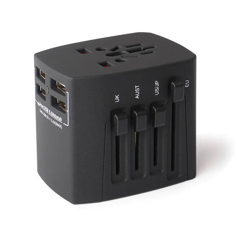 Newest Electrical Smart Adaptor Socket Universal Travel Adapter with 5.6A Type-C 4USB UK US AU EU Plug Travel Adapter