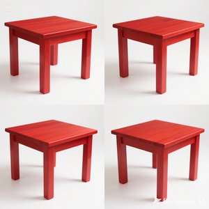 Bàn gỗ dài màu đỏ - Product Image 2