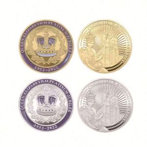 Moneda de Desafío de Metal Esmaltado Personalizada de la Reina Isabel de Inglaterra para Regalo Promocional - Product Image 4