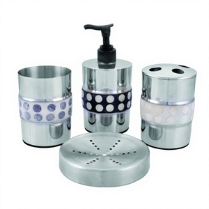 Bathroom Accessories <b>Set</b> Marble Design with <b>Soap</b> Dish <b>Soap</b> Dispenser Tumbler Tooth Brush Holder Bath <b>Set</b> - Product Image 1