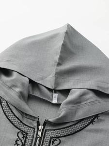 ملابس إسلامية محتشمة جبة عربية بتصميم جديد، ثوب بغطاء للرأس مطرز للرجال مع قبعة، موديل M0101 - Product Image 3