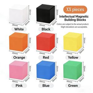 Juego de Bloques de Construcción Geométricos Divertidos, Cubos Magnéticos de Plástico Interactivos para Padres e Hijos, Juguete Educativo para Niños - Product Image 4