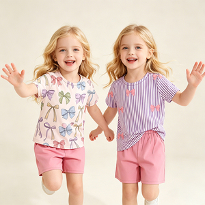 Ensemble de vêtements pour enfants brodés sur mesure, ensemble de survêtement pour enfants, manches courtes, ensemble de survêtement pour tout-petits - Product Image 2