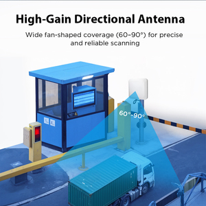 860 ~ 960Mhz tầm xa RFID UHF Đầu đọc thẻ 8dBi Antenna ABS 0 ~ 12m Khoảng cách đọc hỗ trợ RS232/wg26/kích hoạt để truy cập - Product Image 4