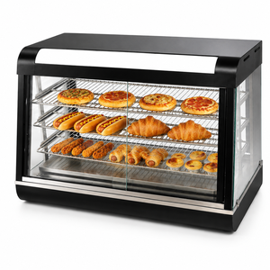 Vitrina Eléctrica Calentadora de Alimentos con Vidrio Templado y 3 Niveles para Panadería, Cafetería y Bar de Snacks - Product Image 1