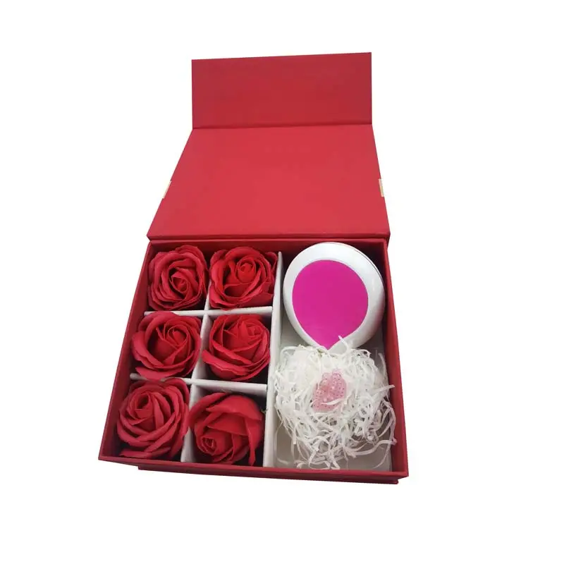 Maatwerk Pakket Ontwerp Papier Gift Magnetische Doos Zwart Roze Bloem Rose Doos Met Venster Verpakking