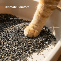 Litière pour chat en granulés végétaux gris foncé, compostable, naturelle, sans poussière, neutralisant les odeurs, faible dispersion, pour la vente en gros de produits pour animaux de compagnie