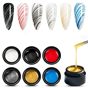 Spider Gel Super Stretchy Sticky Easy <b>Paint</b> 5ml Color OEM Silk Drawing <b>UV</b> Gel 6 Colors - Product Image 2