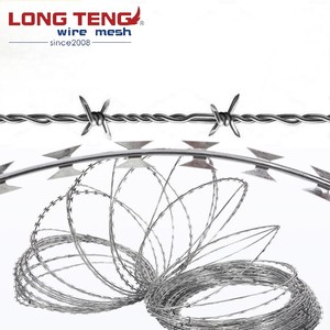 <span class=keywords><strong>รั้ว</strong></span>ลวดม้วน BTO 22<span class=keywords><strong>ลวดหนาม</strong></span>เหล็กชุบสังกะสีแบบจุ่มร้อนรั้วลวดมีดโกน - Product Image 2