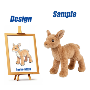 Jouets en peluche électroniques doux et rembourrés, personnalisables avec broderie et impression, motif cerf, emballage personnalisé pris en charge – Vente chaude - Product Image 1