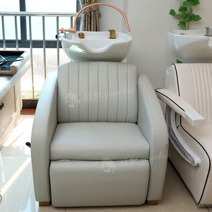 Cama de champú de media mentira de cerámica para el cuidado del cabello Silla de peluquería Salón de peluquería - Product Image 3