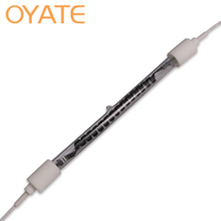 Tube chauffant infrarouge en fibre de carbone 700W 800W 1300W 220V, lampe chauffante en quartz transparent pour four de séchage