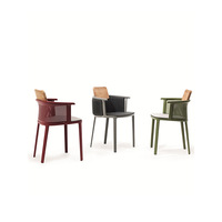 Chaise de salle à manger et de bar d'extérieur en corde d'oléfine tressée, structure en aluminium/acier inoxydable, table ronde et rectangulaire en pierre frittée/teck