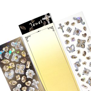 Pegatinas estilo coreano No.204 para Bullet Journal, diseños exquisitos de gemas brillantes, recomendadas para embarazadas, hechas en China, modelo LGBS - Product Image 3