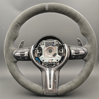 Volant de direction en cuir avec garniture en carbone de luxe à 4 branches pour F01/F07/F10-F22/F30-35/M5/F87/M3/F80/M4/F82/F90/X5/F15-F16