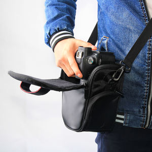 Fosoto กระเป๋ากล้องดิจิตอล DSLR สะพายไหล่, กระเป๋าแฟชั่น1300D <span class=keywords><strong>6D</strong></span> 70D 760D 80D 700D นุ่มสำหรับเดินทางมีสไตล์ - Product Image 4