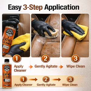 <b>Leather</b> <b>Cleaner</b> (473ml)--pH Balanced Car <b>Leather</b> <b>Cleaner</b>, Removes Dirt & Oils, No Residue, Odorless Interior <b>Cleaner</b> - Product Image 3
