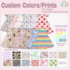 Vestido de Verano con Mangas Abullonadas y Estampados Personalizados para Niñ<span class=keywords><strong>a</strong></span> de 2 <span class=keywords><strong>A</strong></span>ños, Vestidos Formales de Playa para Bebés y Niños - Product Image 3