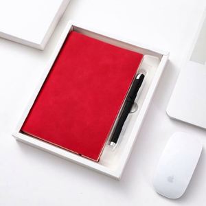 Cuaderno de Cuero con Tapa Blanda A5 Personalizado con Logotipo Grabado, Set de Regalo para Oficina o Escuela, Cuaderno con Set de Bolígrafos, Venta al Por Mayor - Product Image 3