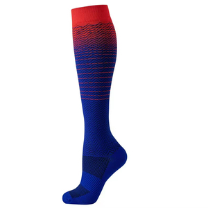 Wholesale 15-20 mmHg Graduated <b>Compression</b> Nurse <b>Knee</b> High Socks Sports Athletic Grade Support Running Socks High Quality - Product Image 5