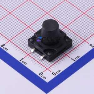 TS-1010DGS-BR11026 Tactile Switch SMD-4P,12x12mm Switch Single Pole Single Throw Round Button 2.6N Vertical Mount - Product Image 1