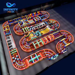 Parcours d'obstacles gonflable sur le thème des monstres, aire de jeux gonflable commerciale, château gonflable pour enfants, trampoline pour aire de jeux intérieure - Product Image 1