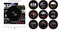 Aimant de réfrigérateur rotatif LED NFC personnalisé BTS, aimant de réfrigérateur en vinyle Kpop Bangtan Boys, souvenir de concert pour fans, cadeau, faible MOQ