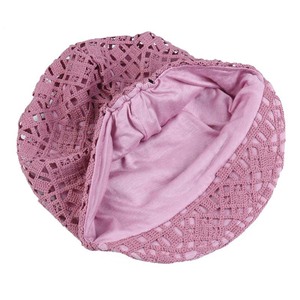 HZM-24306 Tùy Chỉnh Hai Lớp Hollow Dệt Kim Beanie Mũ Ấm Lưới Slouch Baggy Hat Cho Phụ Nữ - Product Image 5