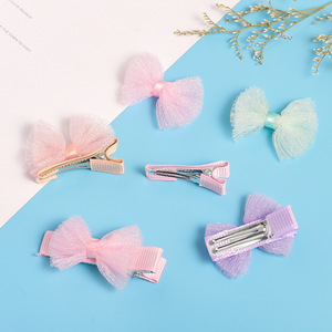 Accesorio para el cabello con lazo de tul de estilo coreano para niños, decoraciones de tela hechas a mano multicolores para uso diario - Product Image 3