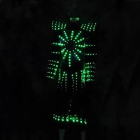 Сценический костюм LED Sparkle с RGB-подсветкой, дизайн робота, полноцветный, с экраном для отображения, для ночных клубов (унисекс, взрослый)
